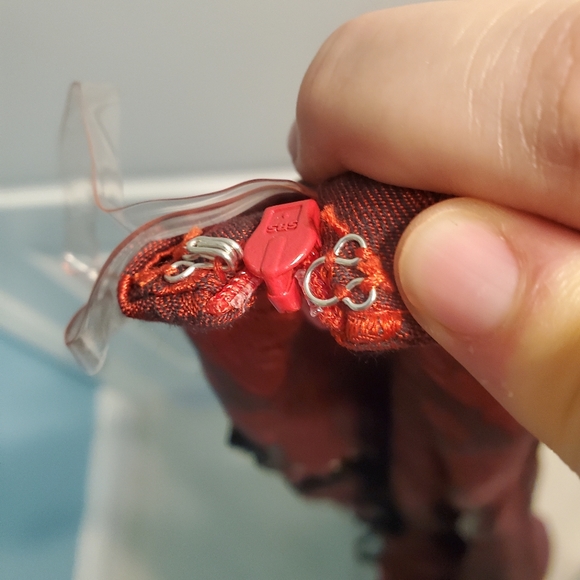 Red Vintage Ruffled Christmas Gotchic Victorian Long Fishtail Skirt Size 10 - Picture 12 of 13